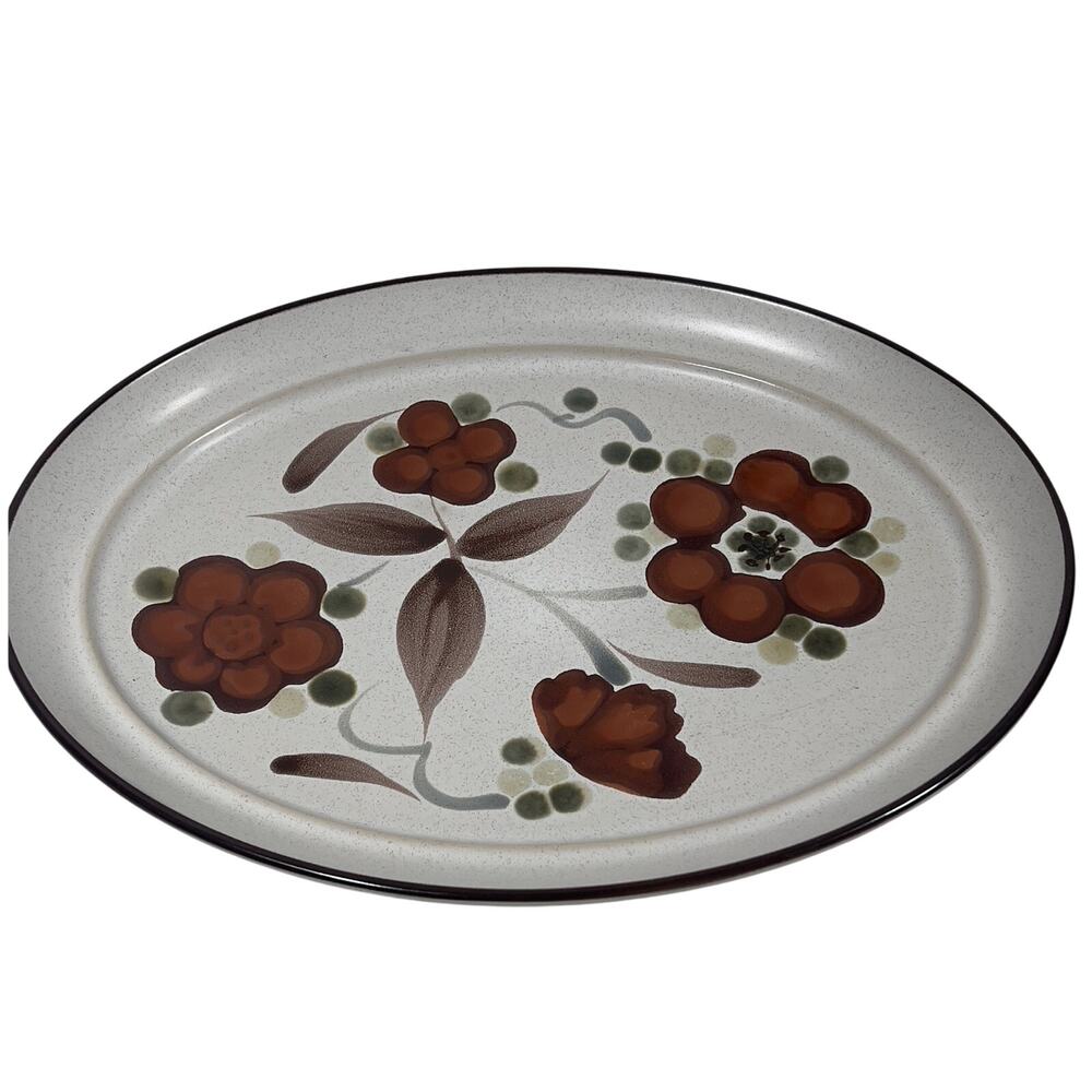 Vtg Noritake Folkstone Orinda 8540 Serving Platter 14” Floral Japan Stoneware